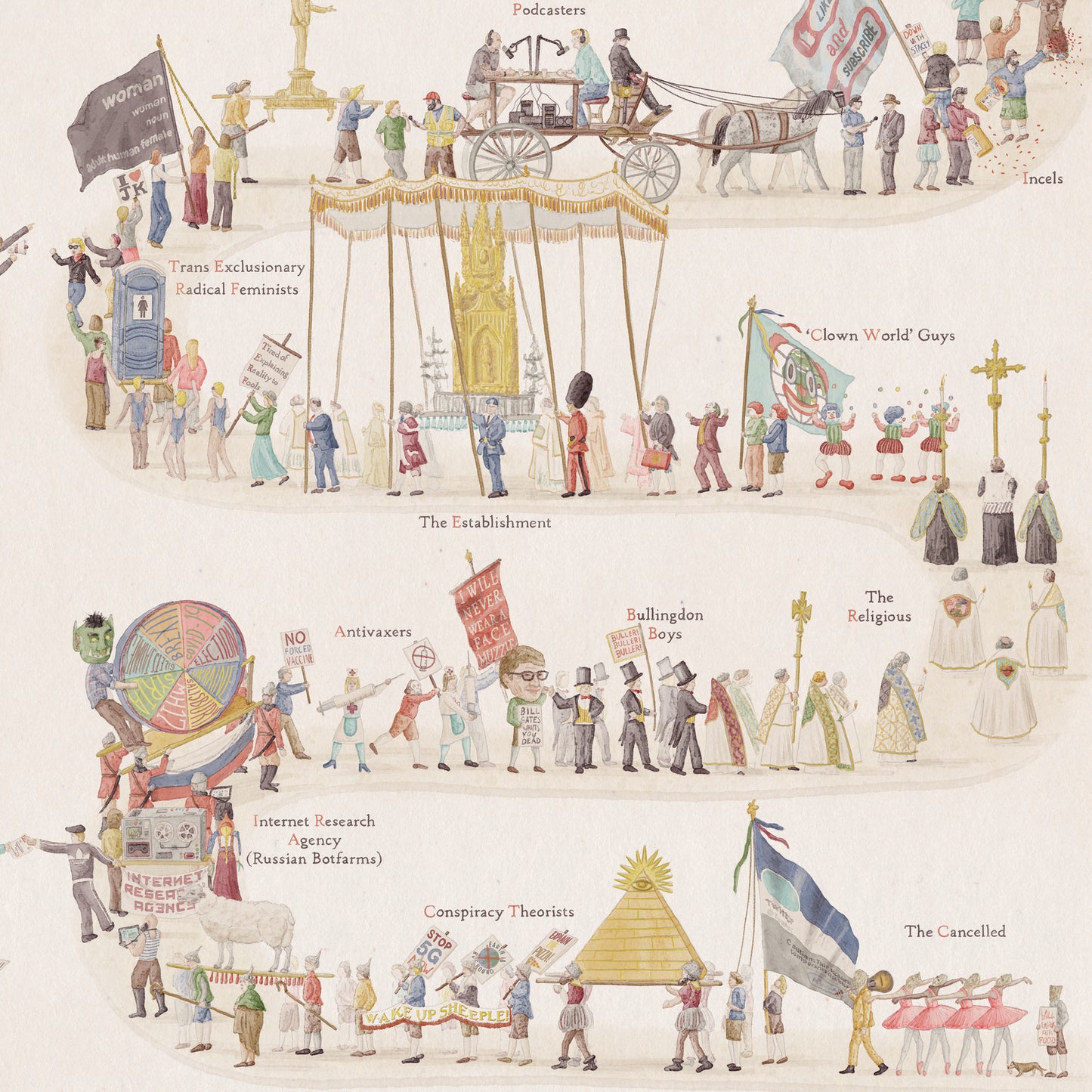 Fine Art Print of The Political Herds