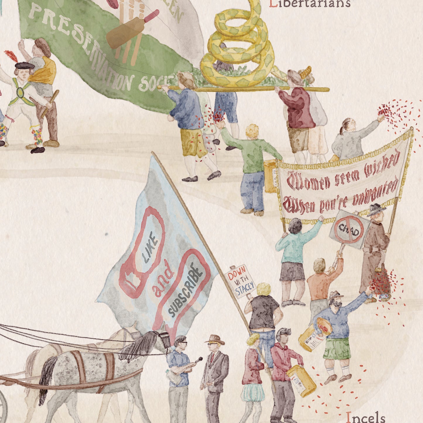 Fine Art Print of The Political Herds