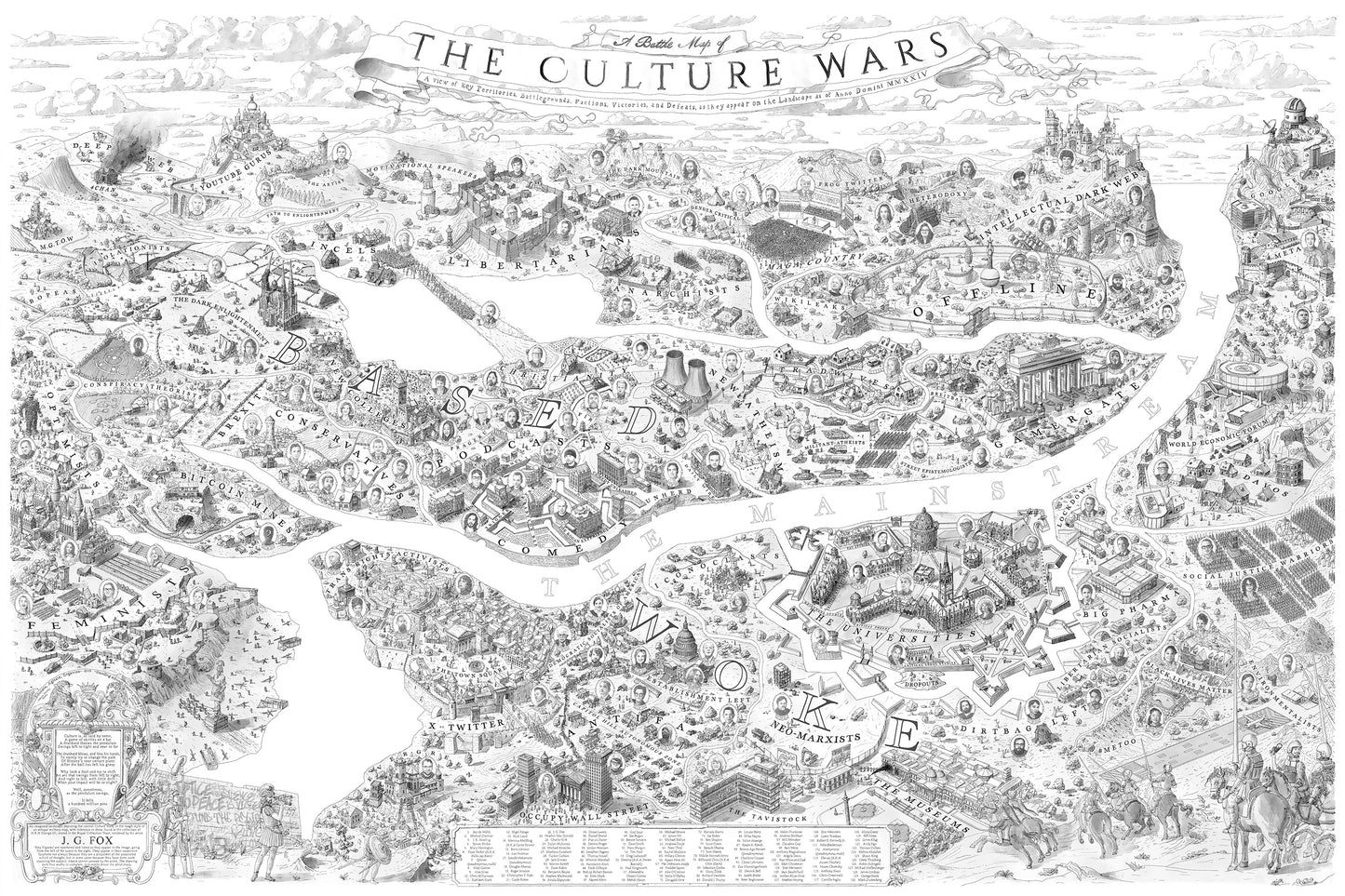 A Battle Map of the Culture Wars, Large 150cm x 100cm