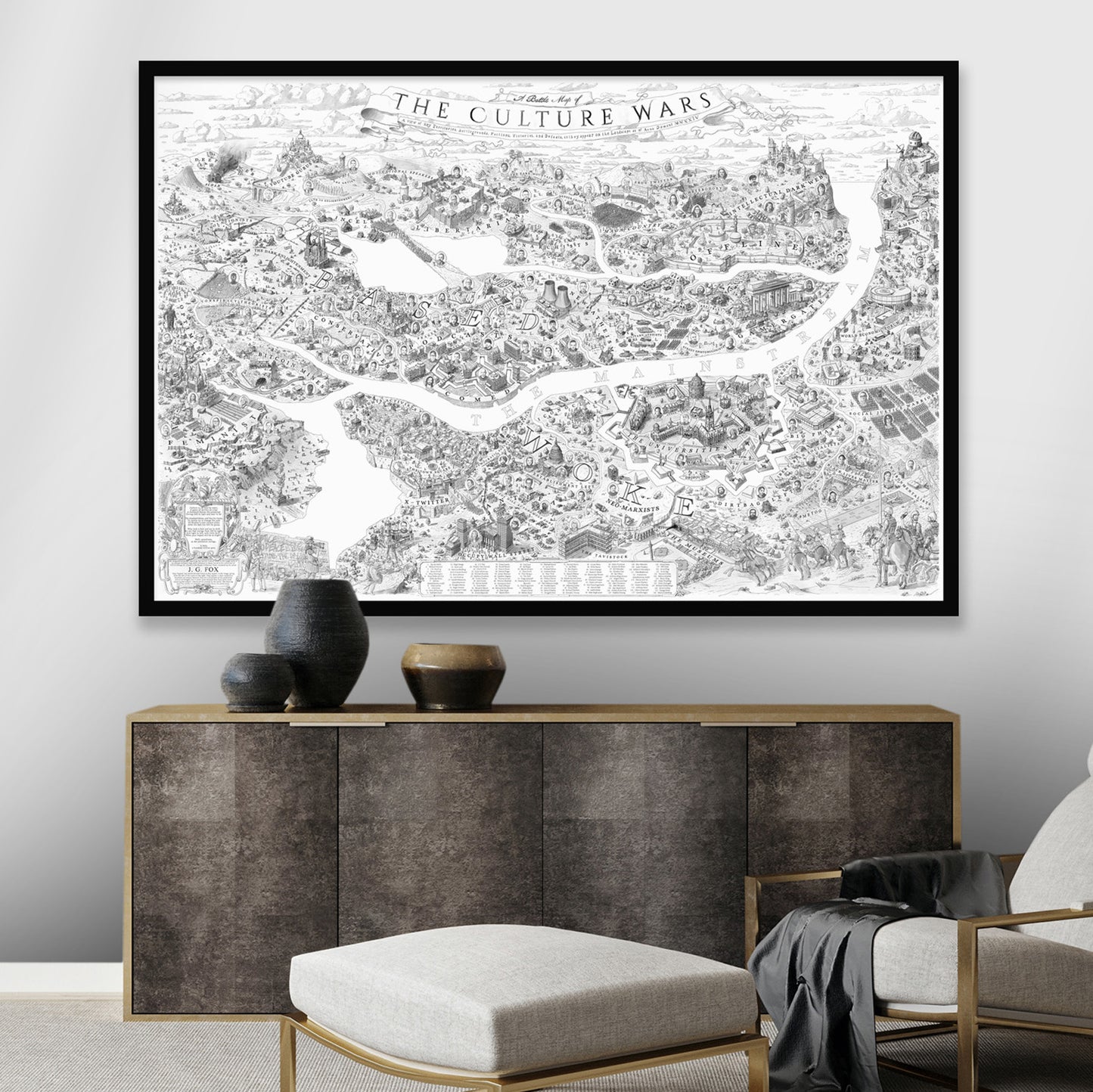 A Battle Map of the Culture Wars, Large 150cm x 100cm