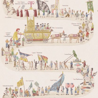Fine Art Print of The Political Herds - 40" x 40"