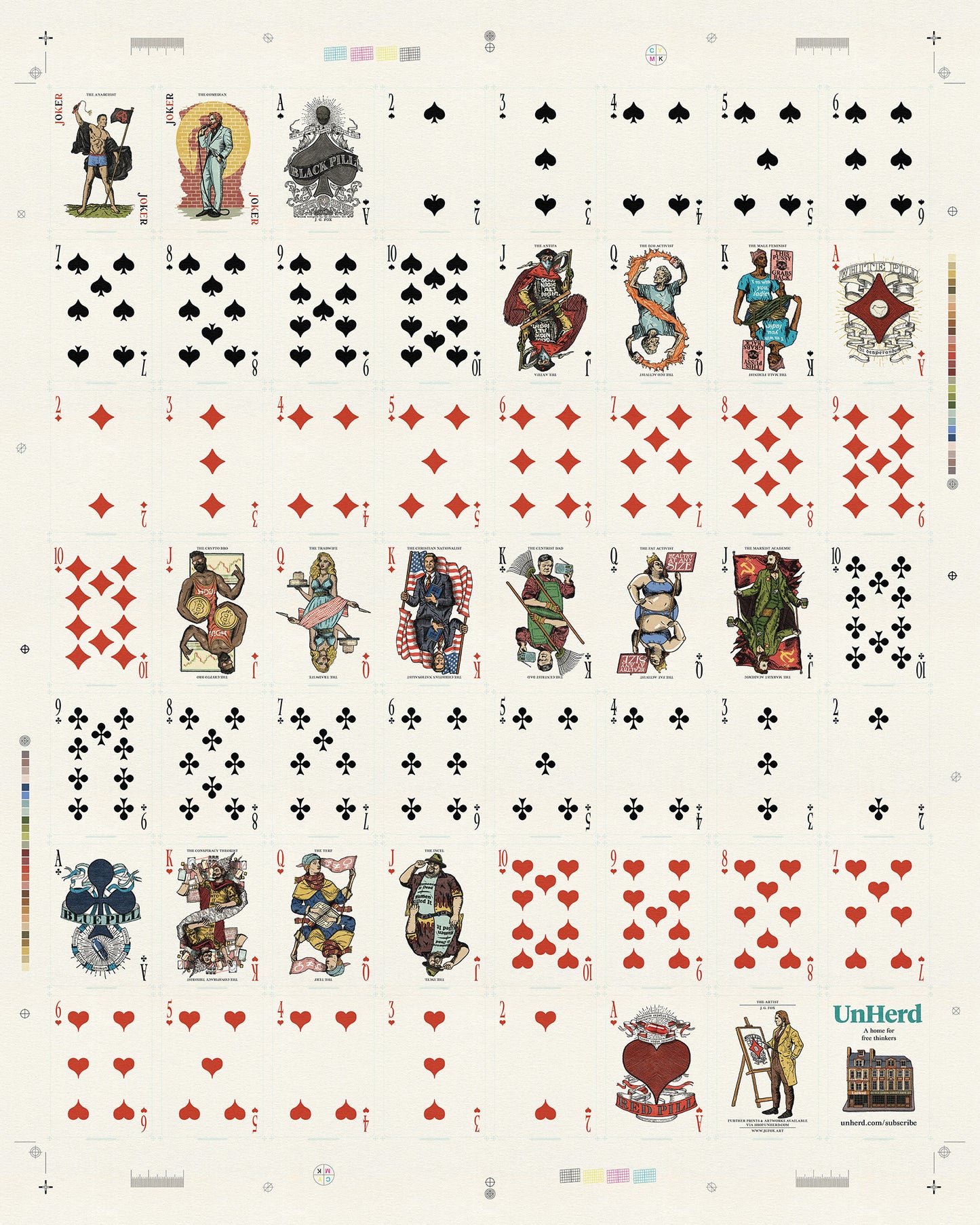 The UnHerd Deck — Sheet Print (framed)